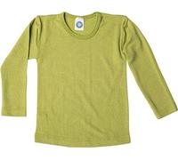 Cosilana, Kinder Unterhemd Langarm, 70% Wolle (kbT), 30% Seide (Uni Grün, 128)