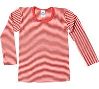 Cosilana Kinder Unterhemd Langarm kbT Wolle Seide Rot/geringelt 152