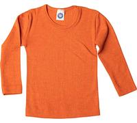 Cosilana Kinder Unterhemd Langarm kbT Wolle Seide Orange 140