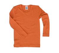 Cosilana Kinder Unterhemd Langarm kbT Wolle Seide Orange 152