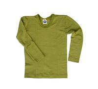 Cosilana, Kinder Unterhemd Langarm, 70% Wolle (kbT), 30% Seide (Uni Grün, 128)