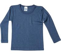 Cosilana, Kinder Unterhemd Langarm, 70% Wolle (kbT), 30% Seide (Uni Marine, 104)