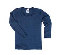 Cosilana, Kinder Unterhemd Langarm, 70% Wolle (kbT), 30% Seide (Uni Marine, 92)