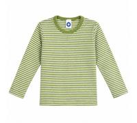 Cosilana, Kinder Unterhemd Langarm, 70% Wolle (kbT), 30% Seide (Rot Geringelt, 152)