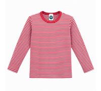 Cosilana Kinder Unterhemd Langarm Schurwolle (kbT) Seide Rot/geringelt 92