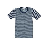 Cosilana Kinder T-Shirt(92,71 Wolle/Seide,128 marine geringelt)