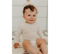Cosilana Baby-Body, langarm(98/104,91 Baumwolle-Wolle/Seide,01 natur)