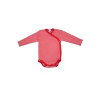 Cosilana Wickelbody, langarm (Größe: 50/56 / Farbe: 124 rot geringelt)