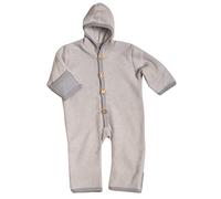 Cosilana Baby-Overall mit Kapuze und Umschlag(50/56,48 Wolle/Baumwolle-Fleece,140 grau melange)
