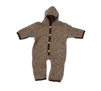 Cosilana, NEU Baby Fleece Overall mit Umschlag, 60% Schurwolle (kbT), 40% Baumwolle (KBA) (62/68, Braun-Melange)