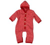 Cosilana, NEU Baby Fleece Overall mit Umschlag, 60% Schurwolle (kbT), 40% Baumwolle (KBA) (62/68, Rot-Melange)