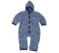 Cosilana, NEU Baby Fleece Overall mit Umschlag, 60% Schurwolle (kbT), 40% Baumwolle (kBA) (74/80, Marine-melange)