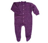 Cosilana, Schlafanzug/Strampler mit Fuß, 100% Wolle (kbT) (104, Pflaume)