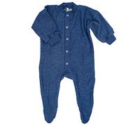 Cosilana Baby Schlafanzug 1-tlg mit Fuss Woll-Frottee 74 Marine