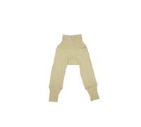 Cosilana Schlupf-Babyhose mit Bund aus Bio Baumwolle / Bio Wolle / Seide 50/56 Uni Grün Meliert