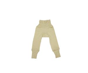 Cosilana Schlupf-Babyhose mit Bund aus Bio Baumwolle / Bio Wolle / Seide 50/56 Uni Grün Meliert