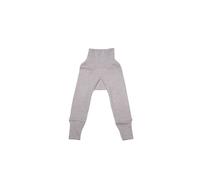 Cosilana Schlupf-Babyhose mit Bund aus Bio Baumwolle / Bio Wolle / Seide 98/104 Uni Grau Meliert