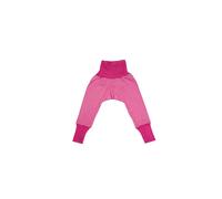Cosilana Schlupf-Babyhose mit Bund aus Bio Wolle / Seide 50/56 Geringelt Pep-Pink