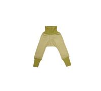 Cosilana Schlupf-Babyhose mit Bund aus Bio Wolle / Seide 86/92 Geringelt Grün