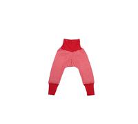 Cosilana Schlupf-Babyhose mit Bund aus Bio Wolle / Seide 86/92 Geringelt Rot