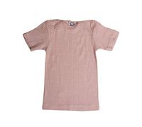 Cosilana Baby Kurzarm-Shirt aus Bio Baumwolle / Bio Wolle / Seide Größe: 86/92, uni pink meliert 86/92