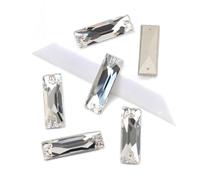 Cosmic Baguette-Glassteine, flache Rückseite, Strass, zum Nähen, Basteln, lose Perlen, Kristall, zum Aufnähen, 6 x 18 mm, 84 Stück