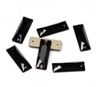 Cosmic Baguette-Glassteine, flache Rückseite, Strass, zum Nähen, Basteln, lose Perlen, Kristall, zum Aufnähen, Strass, 9 x 26 mm, 36 Stück