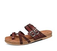 Cosmos Comfort Damen 6106-801-32 Flache Sandale, Dunkelbraun, 39 EU