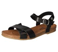 Cosmos Comfort Damen 6106-802-9 Flache Sandale, schwarz, 39 EU