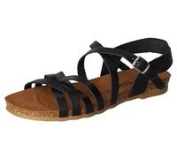Cosmos Comfort Damen 6106-807-9 Flache Sandale, schwarz, 37 EU
