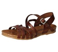 Cosmos Comfort Damen 6106-807 Flache Sandale, Dunkelbraun, 39 EU