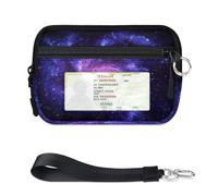 Cosmos Spiral-Galaxy-Geldbörse für Damen, Herren, Kinder, Mädchen, Jungen, Galaxy-Geldbörse, Mini-Reißverschluss, Kartenetui mit Ausweisfenster, leicht, tragbar, kleine Münzkarten-Organizer-Tasche