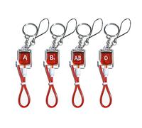 COSSIKA Anhänger-Schlüsselanhänger, süßer ABO AB Blood Pack-Schlüsselanhänger, Neuheit-Schlüsselanhänger, Anhänger, Schlüsselanhänger, Autotasche, Schlüsselanhänger, Damen, Herren