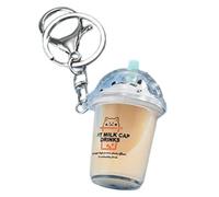 COSSIKA Schlüsselanhänger Katze Bubble Tea Anhänger Cartoon Milchtee Anhänger Schlüsselanhänger Modische Acryl Schlüsselanhänger Schmuck für Rucksäcke und Telefon
