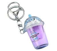 COSSIKA Schlüsselanhänger Katze Bubble Tea Cartoon Milchtee Anhänger - Modische Acryl Schmuck für Rucksäcke und Telefon