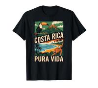 Costa Rica Pura Vida Faultier Urlaub Shirt Strand Tukan T-Shirt