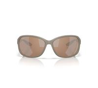Costa Woman Sonnenbrille, matter Sandrahmen, Kupfer-Silber, verspiegelte Gläser, 58 mm