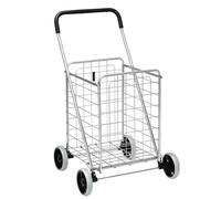 Costway 83L Klappbarer Einkaufstrolley Belastbar Bis 45 kg Silber