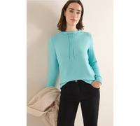 Cecil Langarmshirt Cosy Melange – blau melange, Viskose-Mix (67/28/5), Comfort Fit – Damen XL