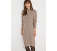 Midikleid CECIL, Damen, Gr. XL (44), US-Größen, taupe melange, Stoff, 50% Viskose, 28% Polyester, 22% Nylon, unifarben, comfort fit knieumspielend, Bündchen, Kleider Midikleid, aus Viskose (20532915-X