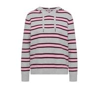 Cecil - Langarm Pullover mit Kapuze und Streifen light grey melange - Gr. - L