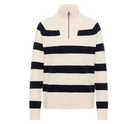 Troyer CECIL, Damen, Gr. M (40), universal blau, Strick, Obermaterial: 37% Baumwolle, 34% Polyacryl, 26% Polyester, 3% Elasthan, gestreift, bequem normal, ohne Ausschnitt, Pullover Troyer, gestreift,