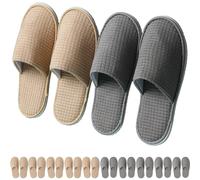 Cosyarea Spa Slipper 6/12 Paare Einwegschuppen fr Gste Soft Hotel Pantoffers Polar Fleece Waschableer wiederverwendbares Hausschuhen Unisex Bra