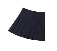 COTCLO Langer Rock Brauner Rock Damen Sommer Kleidung Frauen Hohe Taille Schwarz Mini Faltenrock für Schule Mädchen, dunkelblau, 36