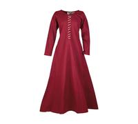 Cotehardie Spätmittelalterkleid Ava langärmelig Weinrot Größe XXL