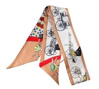 COtheSumay Schal aus 100 % Maulbeerseide für Handtaschen, Taschen und Geldbörsen, 1 Stück, 5,1 x 88,9 cm, Haarband, schmaler Halstücher für Damen, 2"x35.5" (90cmX5cm)