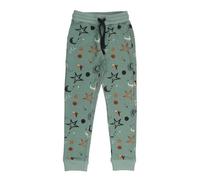 Cotokids Kinder Jogginghose GOTS-zertifiziert aus Bio-Baumwolle, Our Universe, hellgrün mit Sternen, elastischer Bund & Bündchen - Walkiddy Grün 164
