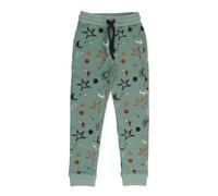 Cotokids Kinder Jogginghose GOTS-zertifiziert aus Bio-Baumwolle, Our Universe, hellgrün mit Sternen, elastischer Bund & Bündchen - Walkiddy Grün 104