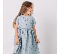 Cotokids Kinder Kleid Baumwolle, Hellblau, Palmen-Muster, Walkiddy Blau 116