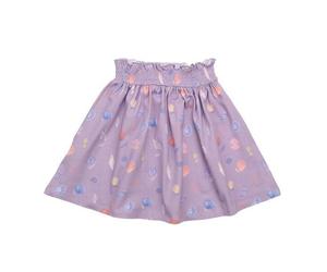 Cotokids Kinderrock GOTS zertifiziert, Bio-Baumwolle, flieder, Muschel-Muster, weich, elastischer Bund - Walkiddy Lila 86
